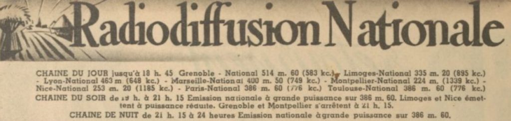 Radiodiffusion nationale de Vichy