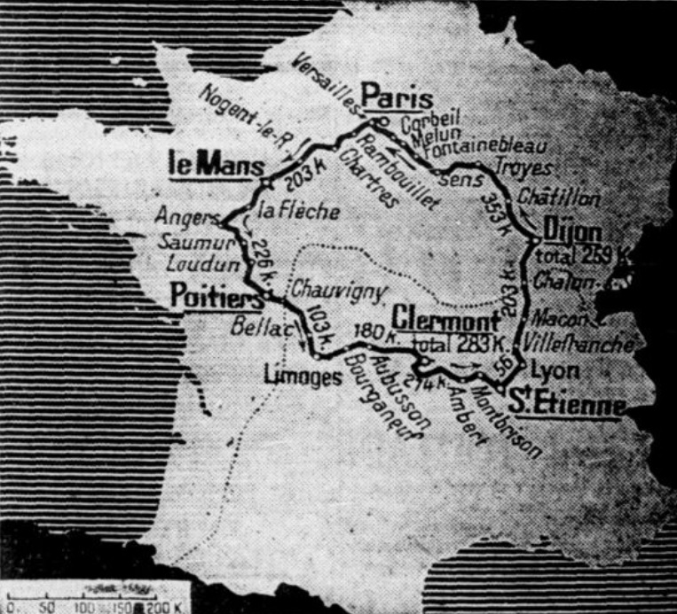 Le Circuit de France comportait six étapes.